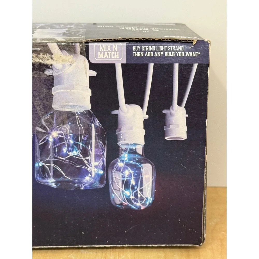 Feit Electric 10 ft 5 Socket String Light White E26 Medium Base Indoor Outdoor